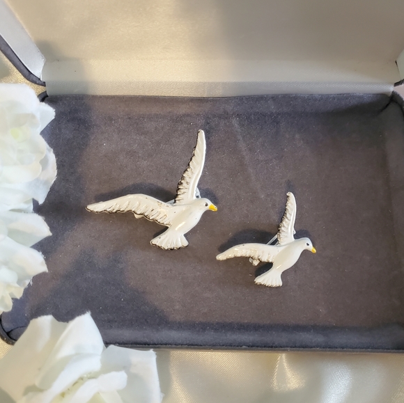 Unique And Rare Vintage Brooch Two Birds ~ Vintage Jewellery - Picture 12 of 12